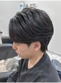 曲がる縮毛矯正/センターパート韓国名古屋八事学割U24[men's]