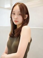 ノイ(noi)&nbsp;顔周りレイヤーカットくびれヘアミルクティーベージュカラー韓国