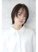 ショートカット×ひし形ショートボブ×前髪あり20代30代40代