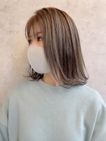 ノア ヘアデザイン 町田店(noa Hair Design)&nbsp;外はねボブ×ハイライト