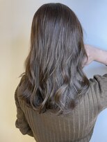 ジーナ 銀座(Zina) 小顔セミウェットウェーブ ピンクベージュハイライトカラー