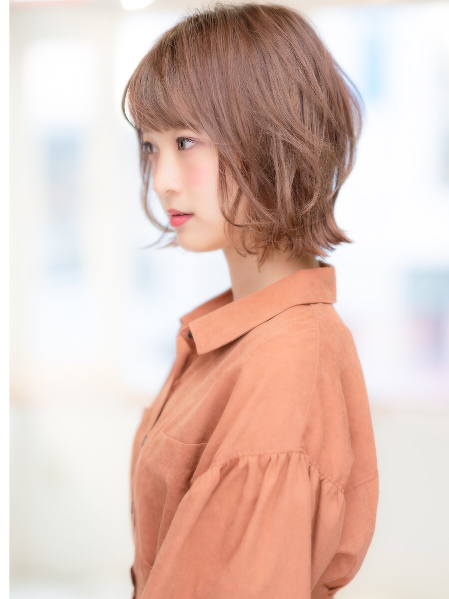 ナチュラルボブ×大人ショートボブ×ウェーブ 20代30代40代 m01
