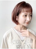 【morio原宿】オレンジヘア ショート ショートボブ 前髪あり
