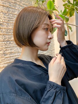 オーシャン(Ocean) ［OCEAN Hair&Life 水田成美］秋色マロンベージュ/ショートボブ