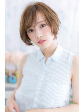 ミック ヘアアンドメイク アップ 駒込店(miq Hair&Make up) 暖色系カラー前下がりアシンメトリーショートウルフa1