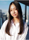 ≪美髪≫ナチュラルブラックカラーロングスタイル