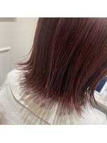 フレーム へアアンドトリートメント 天王寺北口店(FRAME)&nbsp;ミニボブスタイル×カシスピンクカラー