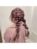 ベリーピンク×ツインアレンジ