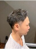 前髪透け感カバー ツーブロックベリーショート 骨格補正カット