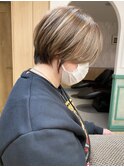 【斉藤 航人】白髪ぼかしハイライトでイメチェンショートボブ