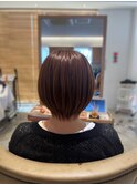 【丸みショートボブ】【ナチュラルブラウン】20代30代40代