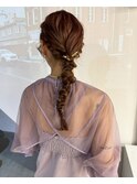 お呼ばれヘアー　ブライダルセット　ヘアアレンジ