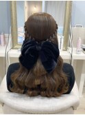 ハーフアップ