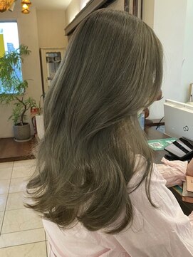 ナナナパレナ 梅田店(nanana parena) オリーブベージュブリーチなしダブルカラー透明感カラー艶カラー