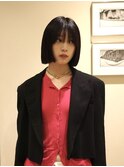 【田中春佳】ダークレッド　×  ボブ