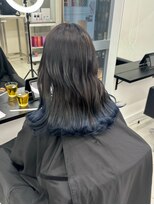 アライブ ハラジュク(ALIVE harajuku)&nbsp;【ALIVE 夕貴】色落ち綺麗なブルーグラデーションカラー