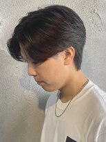 ニアウ 高崎店(Niau)&nbsp;メンズセンターパートニュアンスパーマ群馬高崎眉毛