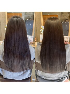 リタ 枚方(Rita) 20代30代40代髪質改善カラーショコラアッシュ艶感ロブヘアー