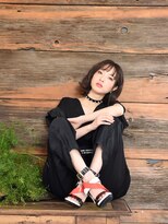 カバーヘア ブリス 上尾西口店(COVER HAIR bliss) シースルーバング艶カラー切りっぱなし外ハネボブtk6上尾