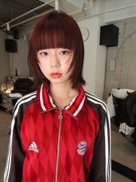 シティ(sity.) ブリーチなしカラー　暖色カラー　顔まわりレイヤー　天神大名