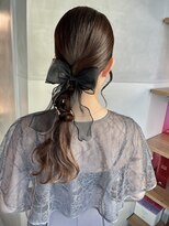 【ローポニーテール】結婚式/ヘアセット/銀座/有楽町/アレンジ