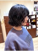 ボブ×スパイラルパーマ