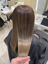 ケンジ 平塚 アネッタ(KENJE annetta) 艶髪ストレート　髪質改善カラー　髪質改善トリートメント