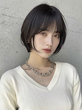 ユーフォリア 渋谷グランデ(Euphoria SHIBUYA GRANDE) 前下がりボブ ショートボブ 韓国ヘア 韓国ボブ ボブレイヤー