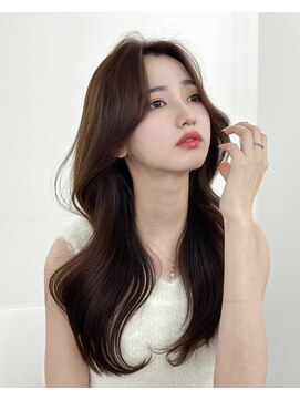 アマトウキョウスマートサロン(AMA TOKYO×Smart Salon) 韓国ヘア　レイヤーカット　顔まわり