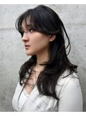 海外ガール風ロングレイヤーカット/バタフライカット/小顔カット