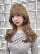 サンクプロジェクト(cinq PROJECT) 韓国ヘア顔周りレイヤーミルクティーベージュグレージュカラー