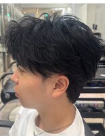 オーシャントーキョー ホワイト 原宿(OCEAN TOKYO WHITE)&nbsp;お客様スタイルナチュラルセンターパートショートウルフ黒髪