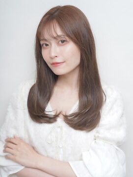 セプト 天神大名(SEPT.) ベージュ ワンカール レイヤーカット シースルーバング