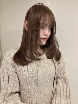 黒髪/クラゲヘアー/オリーブグレー/小顔/ココアベージュ/栄