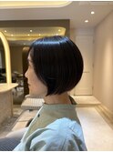 〈キシタクヘアー〉大人ショートボブ×ニュートラルブラウン
