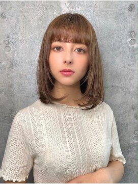 ユアーズ ヘア 恵比寿本店(youres hair) ミディアムボブ ボブヘア ナチュラルボブ 大人かわいい 大森春奈
