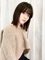 エムスラッシュ みなとみらい馬車道店(M SLASH)&nbsp;馬車道/艶カラー/黒髪/透け感/ストレート/ロブz