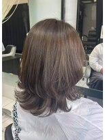 ヘアースタジオ ジェイワン(hair studio J ONE) ひし形ボブネオウルフCカール外ハネグレージュ