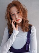 カンナ(Canna)&nbsp;くびれ/韓国風パーマ/かきあげ/オレンジベージュ/髪質改善/20代