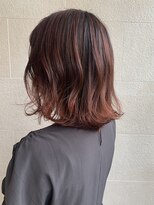 ゲン(gen.)&nbsp;@gen.yadama_kaho_ 外ハネボブ＋暖色系カラー