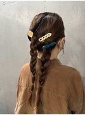 くるりんぱ三つ編み