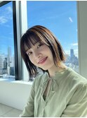 ぱつっとボブ