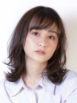 トニーアンドガイ 原宿店(TONI & GUY) 外ハネレイヤーロング/20代30代40代/ピンクベージュ前髪パーマ