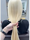 ブリーチ抜きっぱなし/ハイトーンカラー/ホワイトブロンド/韓国
