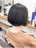 【白髪染め可】ボブショート ビフォアー＆アフター/白髪ぼかし