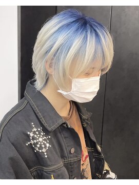 ギークス(GEEKS) 【GEEKS渋谷】メンズハイトーン/ウルフ/デザインカラー/ホワイト