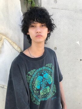 メンズヘアトーキョー 渋谷(MEN'S HAIR TOKYO) マッシュウルフ/無造作パーマ/黒髪