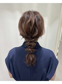 ミディアムでもできる編み下ろし♪ /お呼ばれヘア/参列ヘア