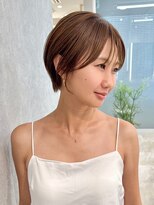 アールヘアーデザイン 藤が丘(r hair design)&nbsp;小顔見せショートベージュカラーブリーチしない透明感カラー