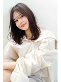 ロング/ワンレングス/シースルー/大人前髪